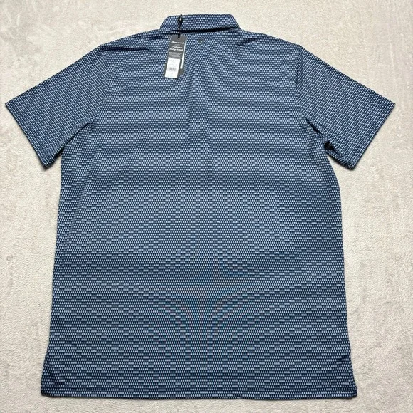 GREYSON Arrowhead Polo Shirt Mens XL Blue Geometric Print Short Sleeve Golf $118